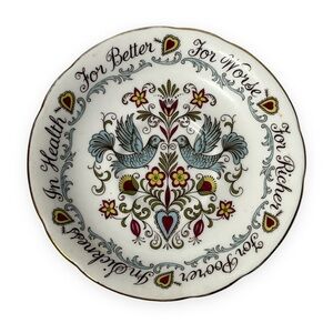 Paragon Happy Wedding Anniversary Saucer Bone China England‎ Commemorative Plate